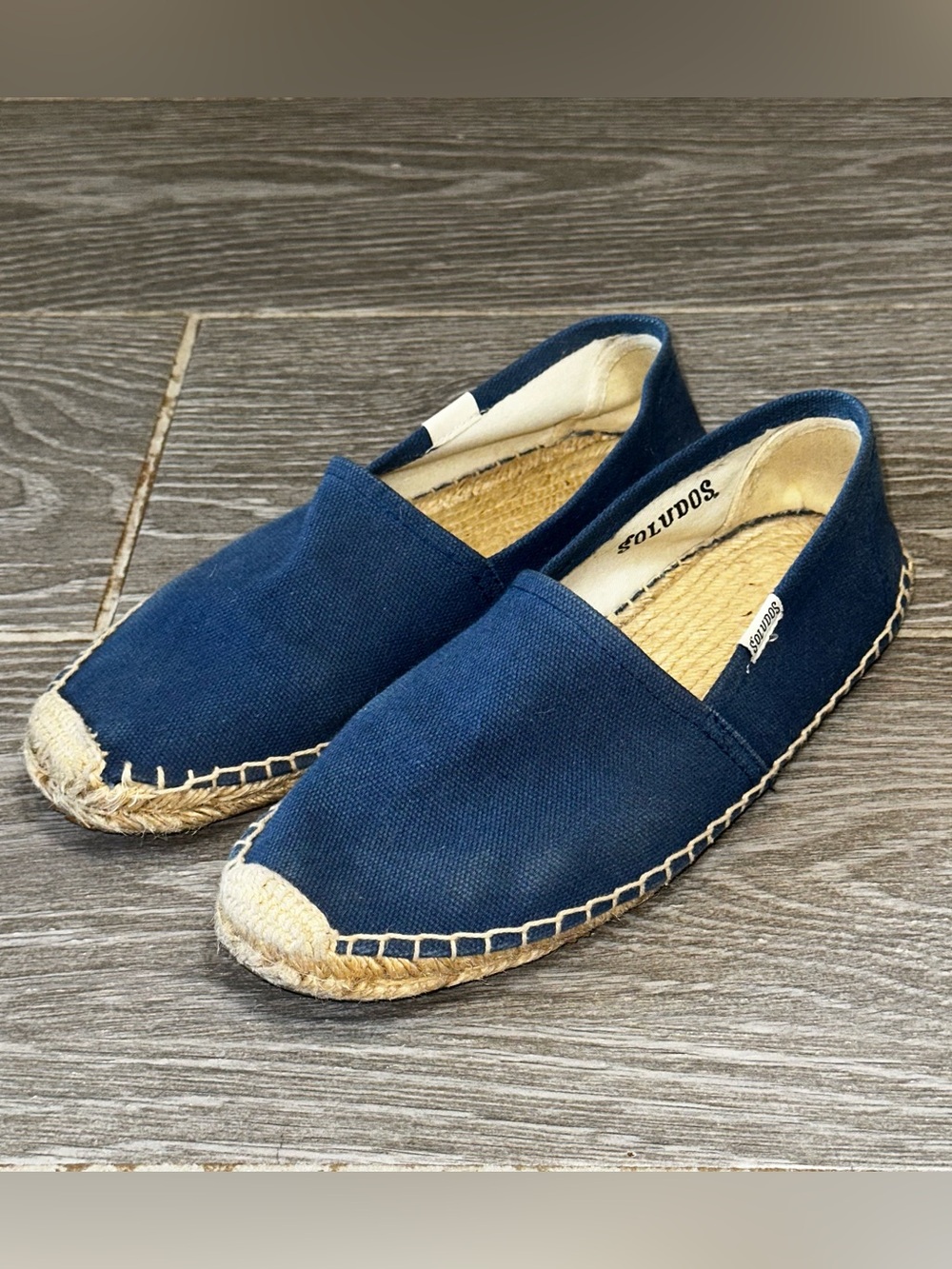 Soludos Navy Canvas Slip-On Espadrilles